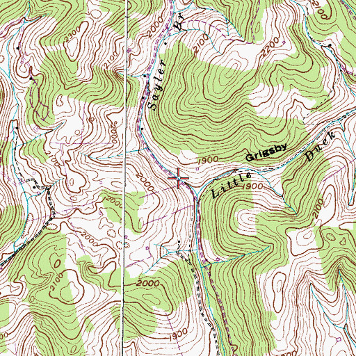 Topographic Map of Sayler Branch, VA