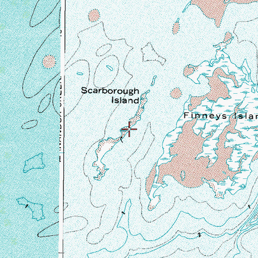 Topographic Map of Scarborough Island, VA