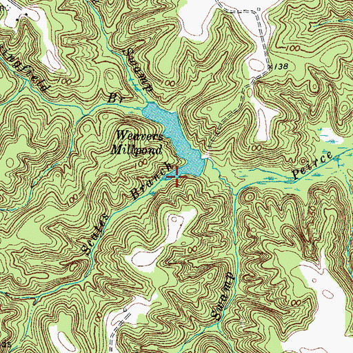 Topographic Map of Scates Branch, VA