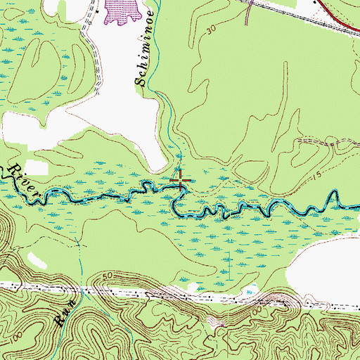 Topographic Map of Schiminoe Creek, VA