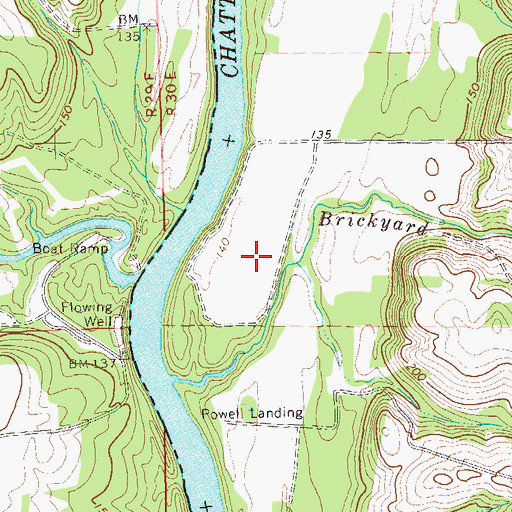 Topographic Map of McKissacks Ferry (historical), AL
