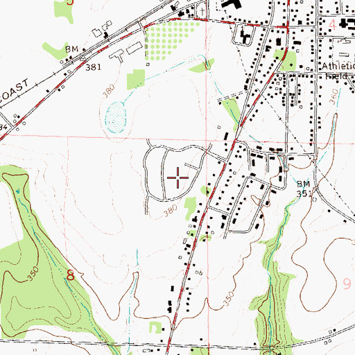 Topographic Map of Southgate, AL