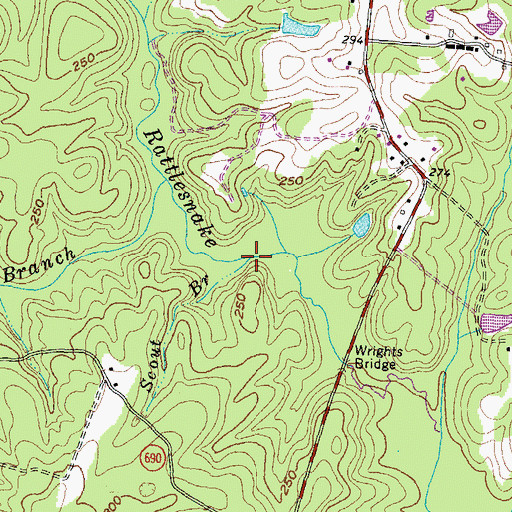 Topographic Map of Scout Branch, VA