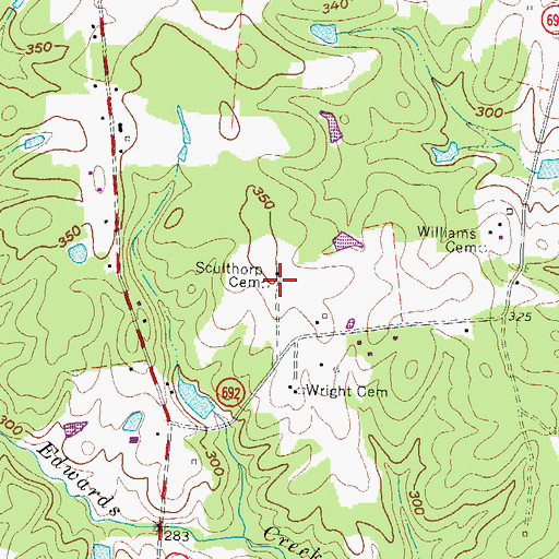 Topographic Map of Sculthorp Cemetery, VA
