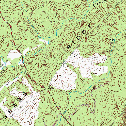 Topographic Map of Sears Ridge, VA