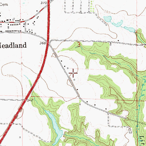 Topographic Map of Walden Pond Estates, AL