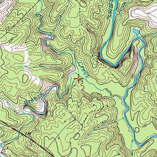 Topographic Map of Second Branch, VA