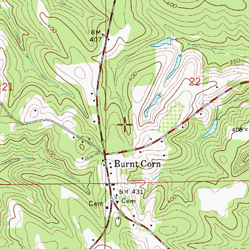 Topographic Map of Academy Spring, AL