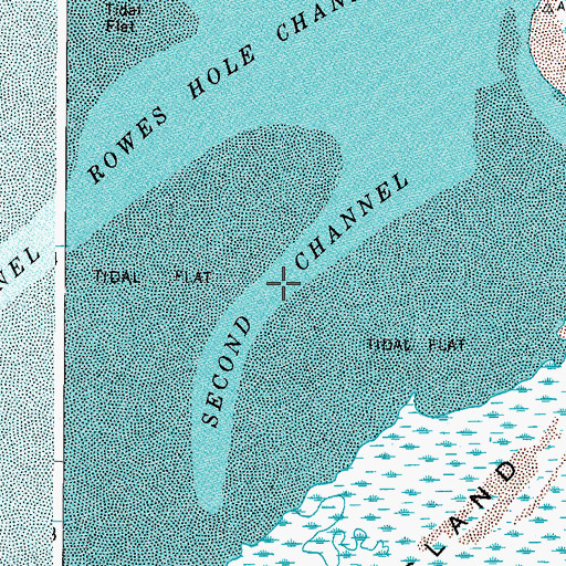 Topographic Map of Second Channel, VA