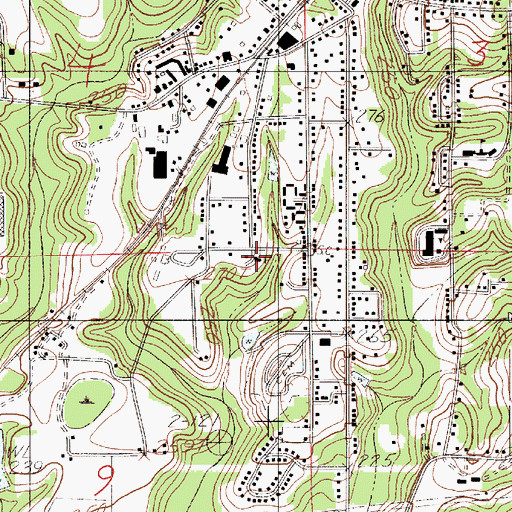 Topographic Map of Bower Memorial Baptist Church, AL