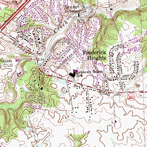 Topographic Map of Senseny Road Elementary School, VA