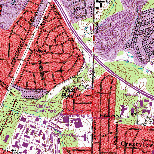 Topographic Map of Shaaf Pond, VA