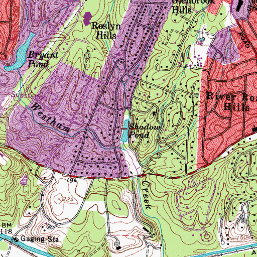 Topographic Map of Shadow Pond, VA