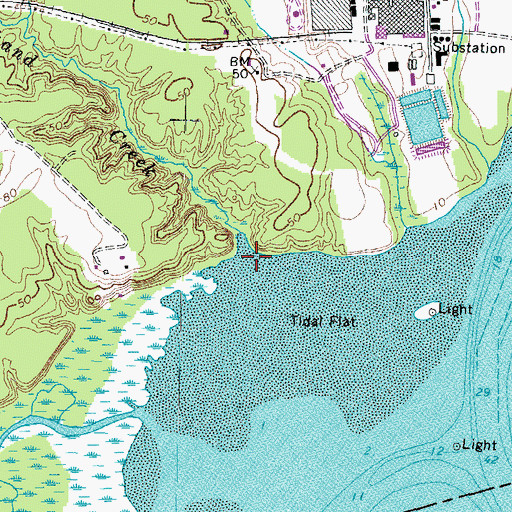 Topographic Map of Shand Creek, VA