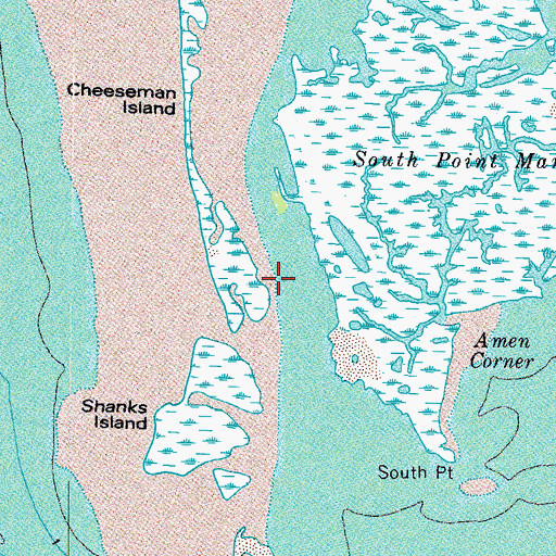 Topographic Map of Shanks Creek, VA