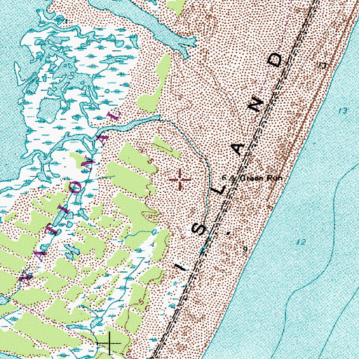 Topographic Map of Assateague Island, MD