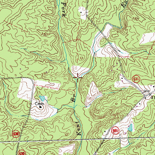 Topographic Map of East Fork Kent Branch, VA