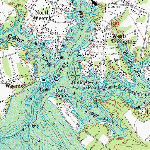 Topographic Map of Eastern Branch Carter Creek, VA