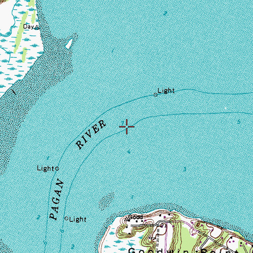 Topographic Map of Pagan River, VA