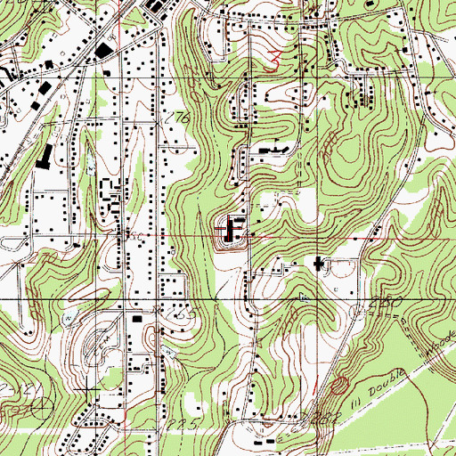 Topographic Map of Marshall High School, AL