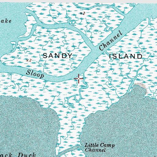 Topographic Map of Sloop Channel, VA