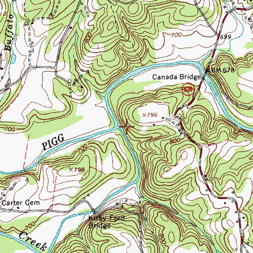 Topographic Map of Snow Creek, VA