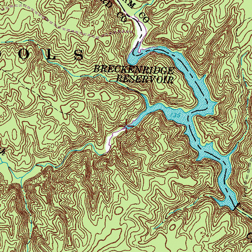 Topographic Map of South Branch Chopawamsic Creek, VA
