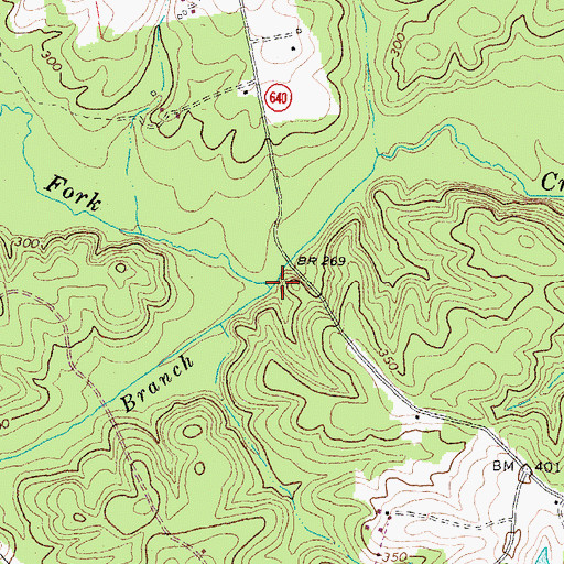 Topographic Map of South Branch Fork Creek, VA