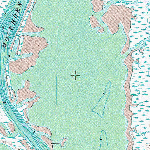 Topographic Map of The Thorofare, VA