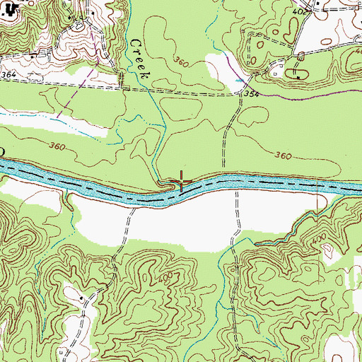 Topographic Map of Turnip Creek, VA
