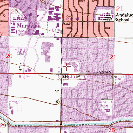 Topographic Map of Maryvale Terrace Shopping Center, AZ