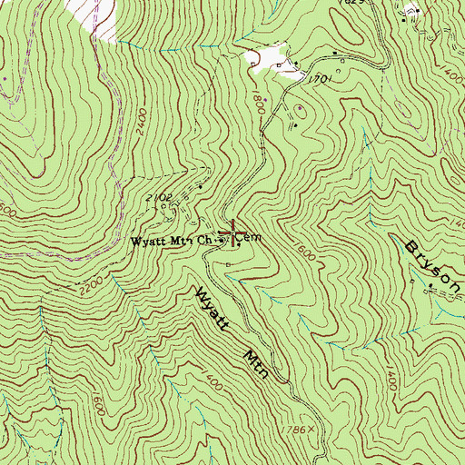 Topographic Map of Wyatt Mountain Church, VA