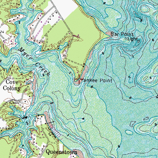 Topographic Map of Yankee Point, VA
