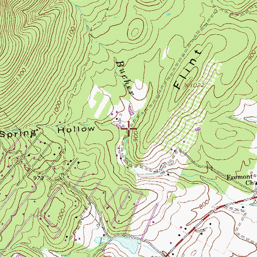 Topographic Map of Yellow Spring Hollow, VA