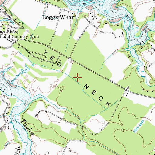 Topographic Map of Yeo Neck, VA