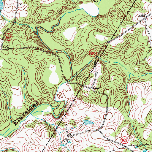Topographic Map of Yerbys Creek, VA