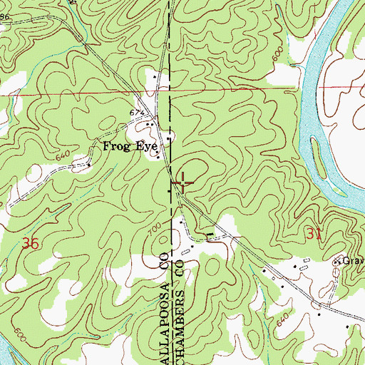 Topographic Map of Bibby Family Cemetery, AL