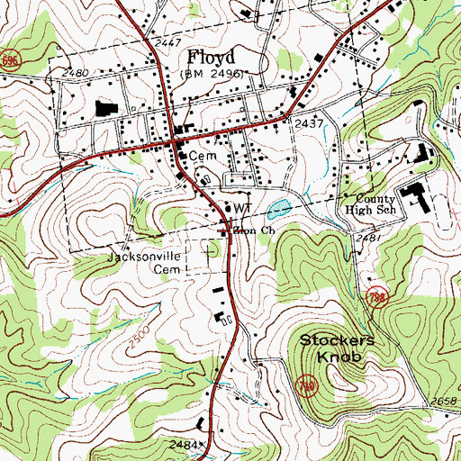 Topographic Map of Zion Church, VA