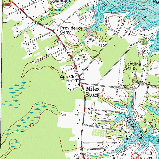 Topographic Map of Zion Church, VA