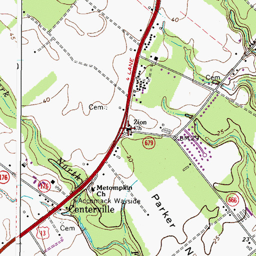 Topographic Map of Zion Church, VA
