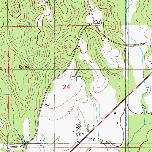 Topographic Map of New Harmony Cemetery, AL