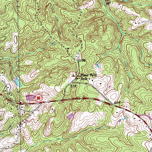 Topographic Map of Zion Hill School, VA