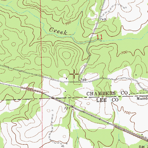 Topographic Map of Maddox Family Cemetery, AL