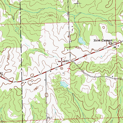 Topographic Map of McCord Cemetery, AL