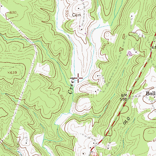 Topographic Map of Sheepneck Branch, VA