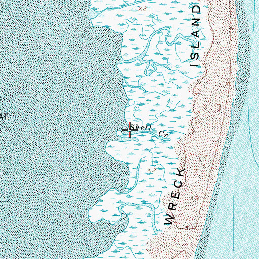 Topographic Map of Shell Creek, VA