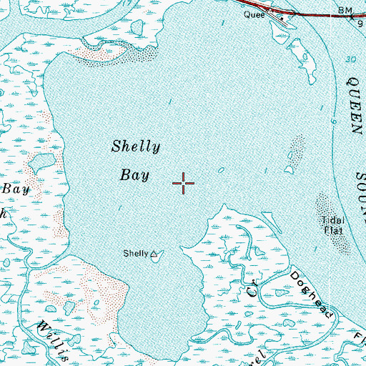 Topographic Map of Shelly Bay, VA