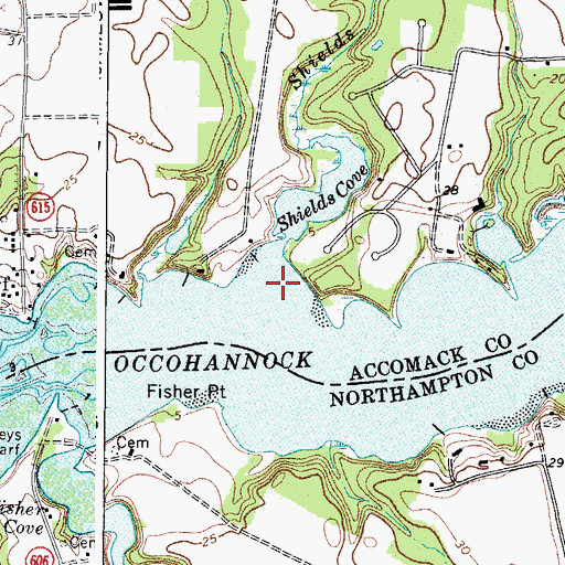 Topographic Map of Shields Creek, VA