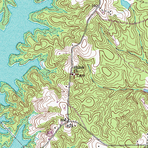 Topographic Map of Shiloh Church, VA
