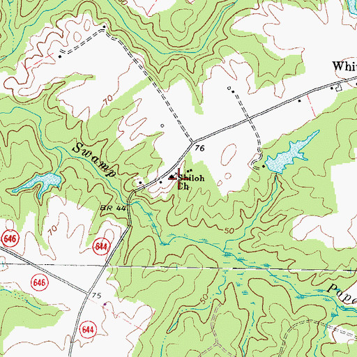 Topographic Map of Shiloh Church, VA